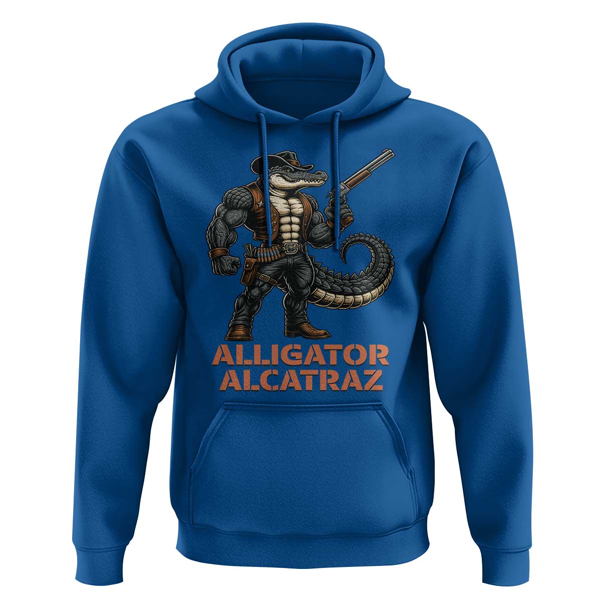 Alligator Alcatraz Gunslinger Hoodie Swamp Outlaw Satire Patriotic Rebel - Wonder Print Shop