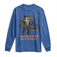 Alligator Alcatraz Gunslinger Long Sleeve Shirt Swamp Outlaw Satire Patriotic Rebel - Wonder Print Shop