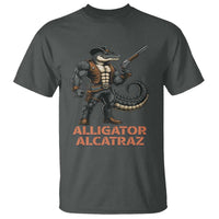 Alligator Alcatraz Gunslinger T Shirt Swamp Outlaw Satire Patriotic Rebel - Wonder Print Shop