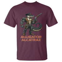 Alligator Alcatraz Gunslinger T Shirt Swamp Outlaw Satire Patriotic Rebel - Wonder Print Shop