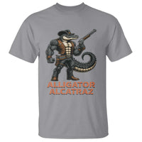 Alligator Alcatraz Gunslinger T Shirt Swamp Outlaw Satire Patriotic Rebel - Wonder Print Shop