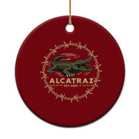 Alligator Alcatraz 2025 Ceramic Ornament Gator Lockdown Political Satire Barbed Wire Swamp Humor - Wonder Print Shop