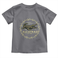 Alligator Alcatraz 2025 Toddler T Shirt Gator Lockdown Political Satire Barbed Wire Swamp Humor - Wonder Print Shop