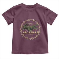 Alligator Alcatraz 2025 Toddler T Shirt Gator Lockdown Political Satire Barbed Wire Swamp Humor - Wonder Print Shop
