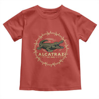 Alligator Alcatraz 2025 Toddler T Shirt Gator Lockdown Political Satire Barbed Wire Swamp Humor - Wonder Print Shop
