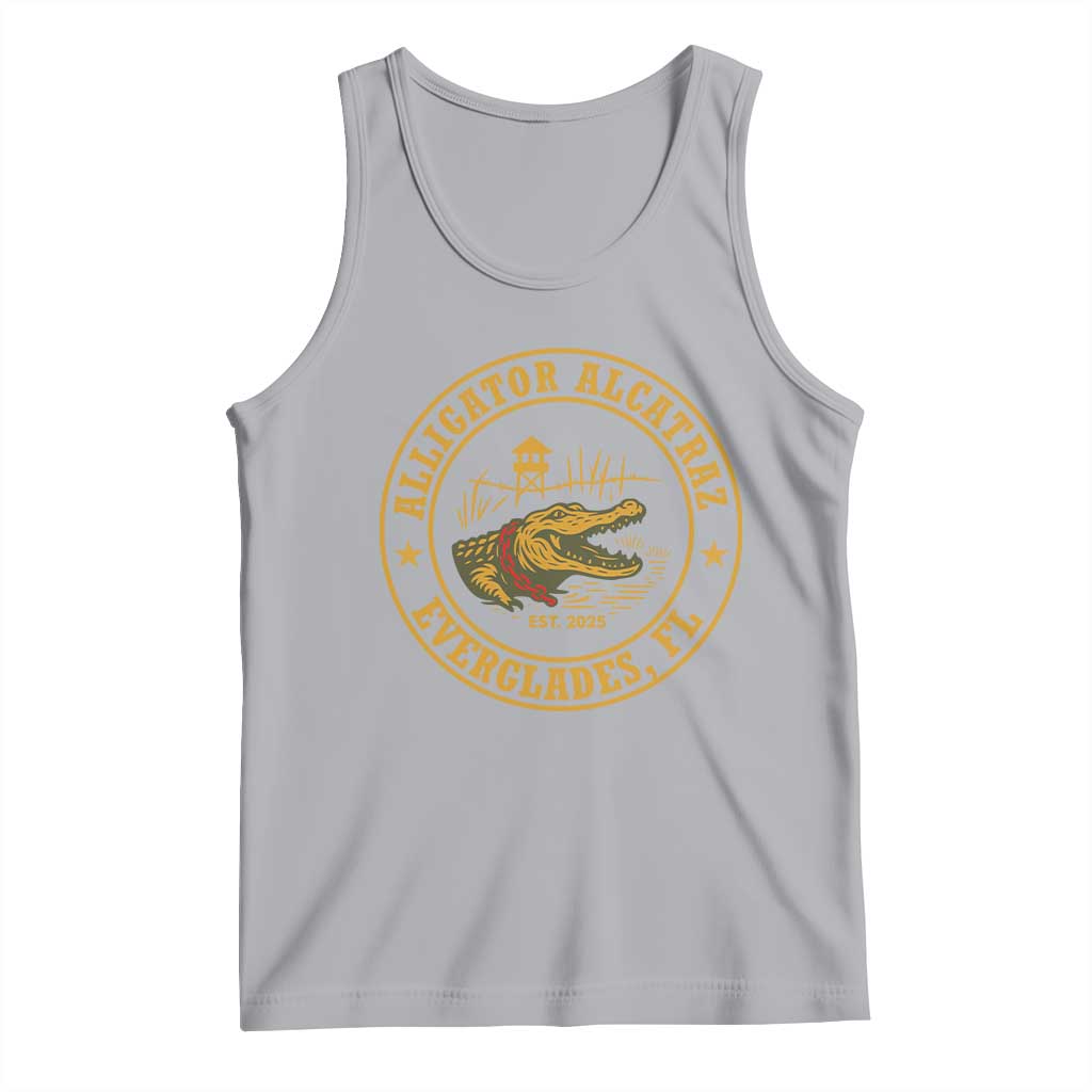 Alligator Alcatraz Everglades FL Tank Top Vintage Political Satire Swamp Prison Humor - Wonder Print Shop