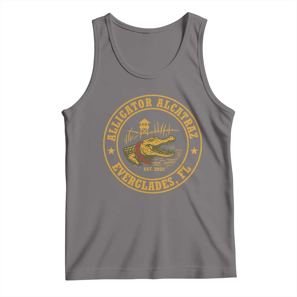 Alligator Alcatraz Everglades FL Tank Top Vintage Political Satire Swamp Prison Humor - Wonder Print Shop
