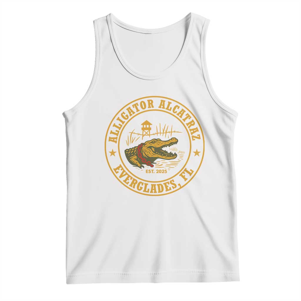 Alligator Alcatraz Everglades FL Tank Top Vintage Political Satire Swamp Prison Humor - Wonder Print Shop
