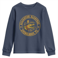 Alligator Alcatraz Everglades FL Youth Sweatshirt Vintage Political Satire Swamp Prison Humor - Wonder Print Shop
