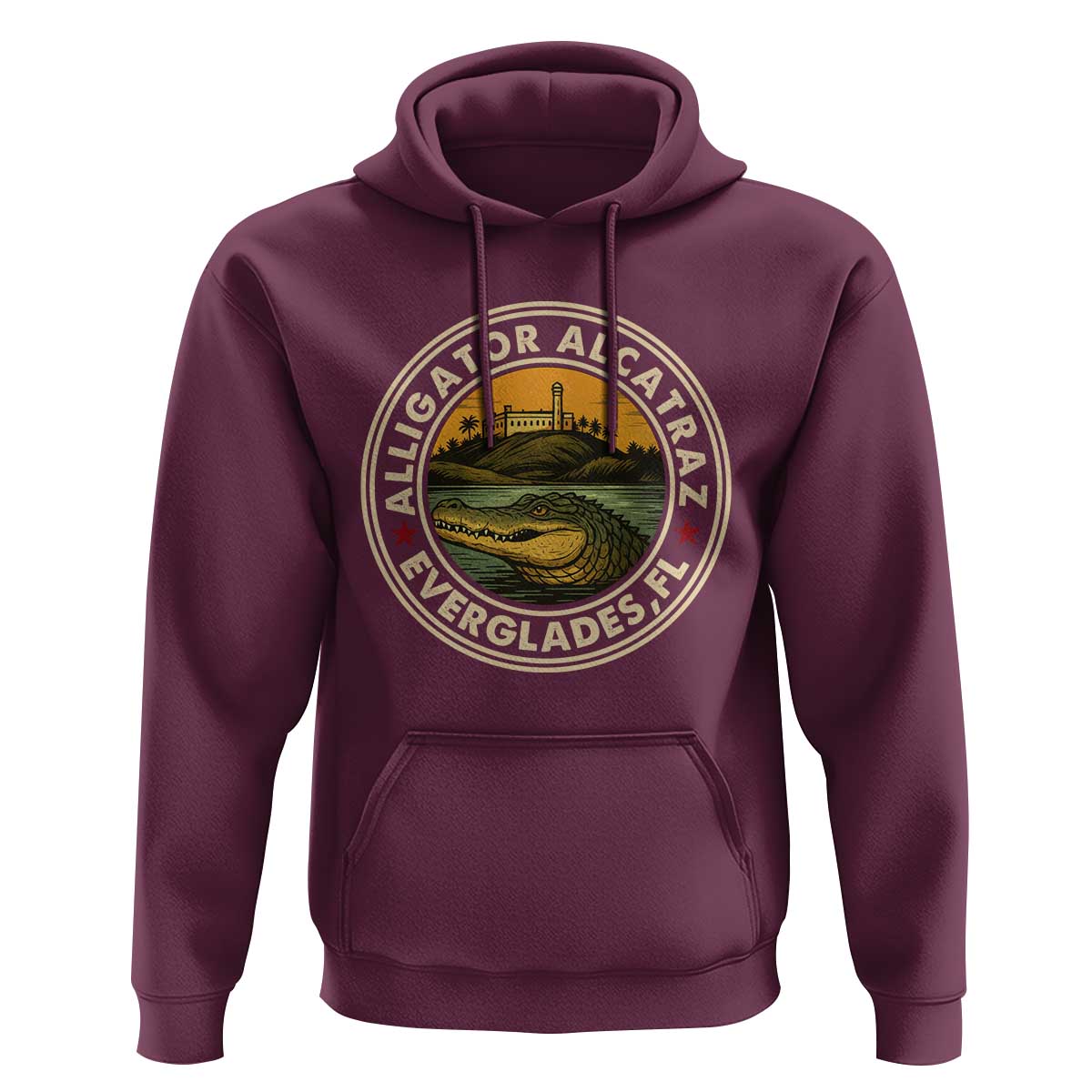 Alligator Alcatraz Everglades Florida Hoodie Vintage Political Satire Retro - Wonder Print Shop