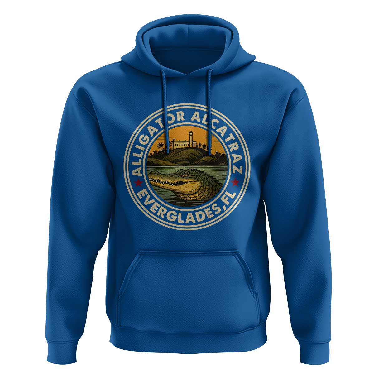 Alligator Alcatraz Everglades Florida Hoodie Vintage Political Satire Retro - Wonder Print Shop