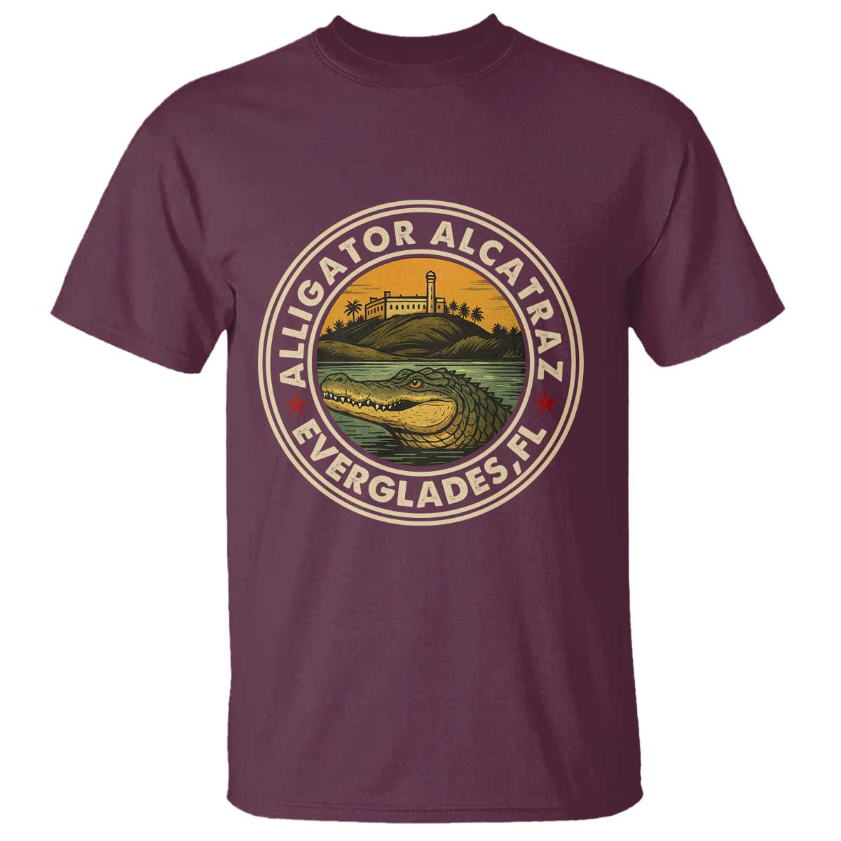 Alligator Alcatraz Everglades Florida T Shirt Vintage Political Satire Retro - Wonder Print Shop