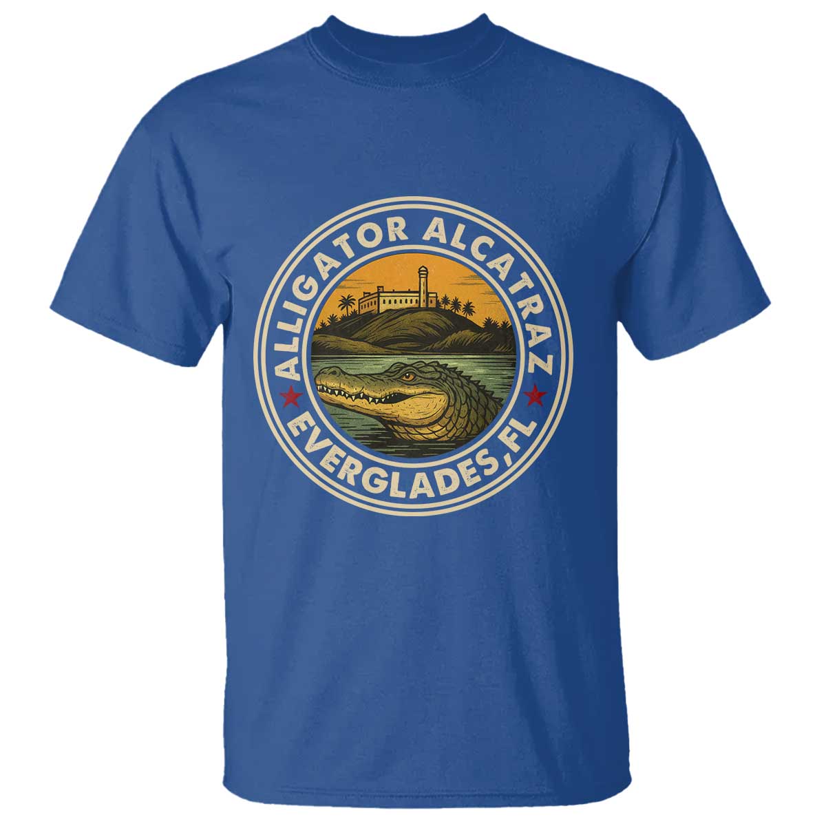 Alligator Alcatraz Everglades Florida T Shirt Vintage Political Satire Retro - Wonder Print Shop