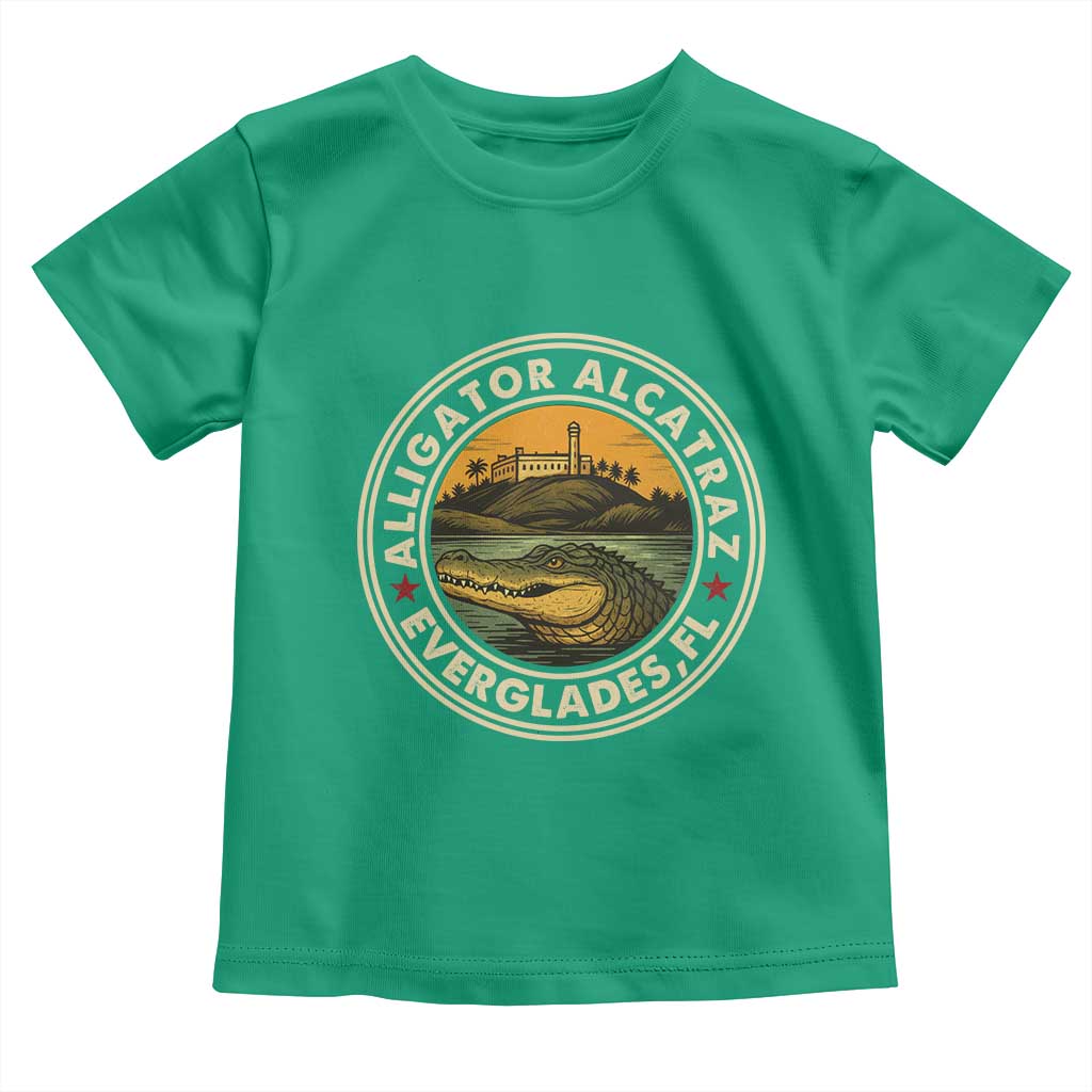 Alligator Alcatraz Everglades Florida Toddler T Shirt Vintage Political Satire Retro - Wonder Print Shop