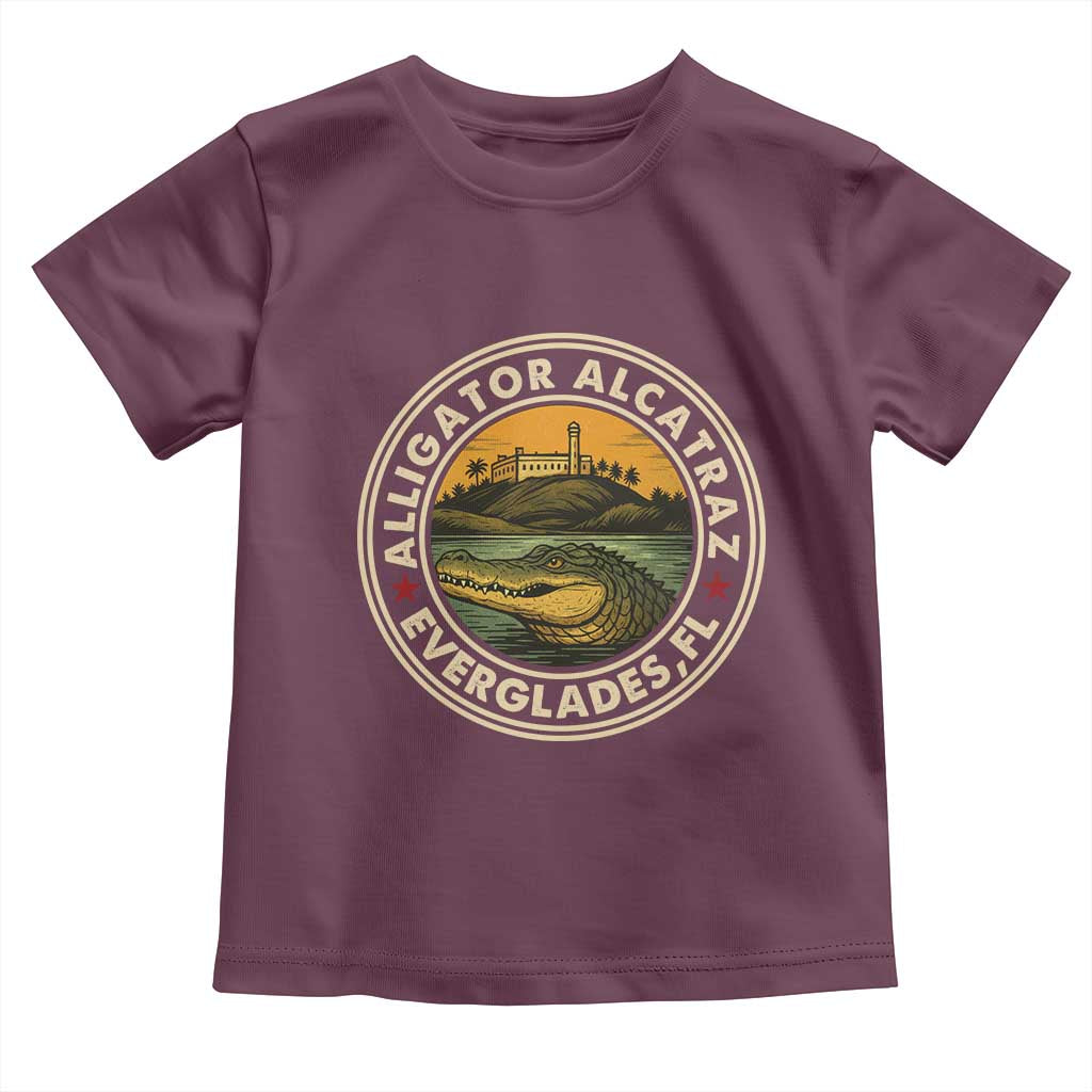 Alligator Alcatraz Everglades Florida Toddler T Shirt Vintage Political Satire Retro - Wonder Print Shop