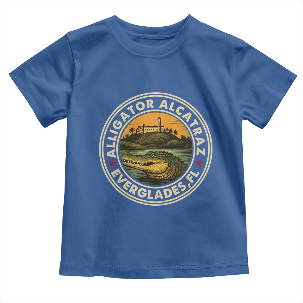 Alligator Alcatraz Everglades Florida Toddler T Shirt Vintage Political Satire Retro - Wonder Print Shop