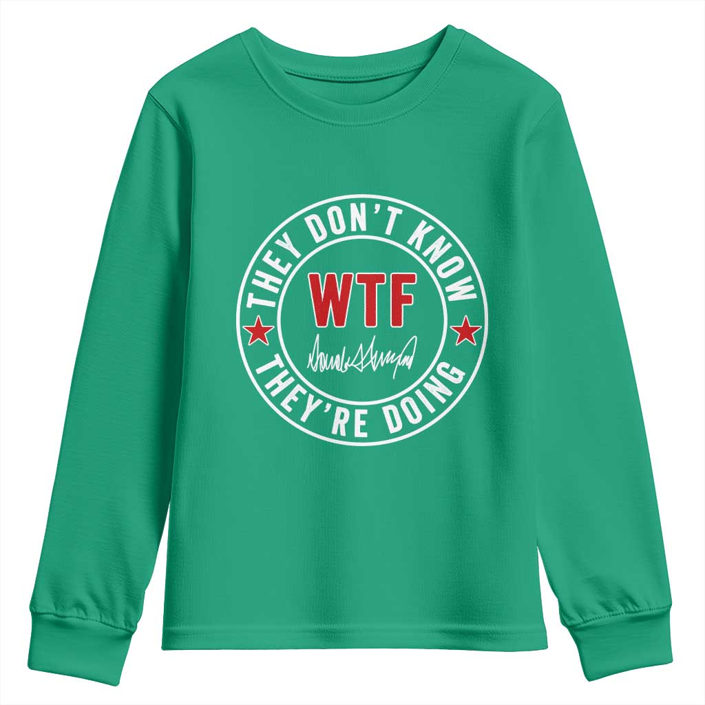 They Don’t Know WTF They’re Doing Youth Sweatshirt Political Sarcasm - Wonder Print Shop