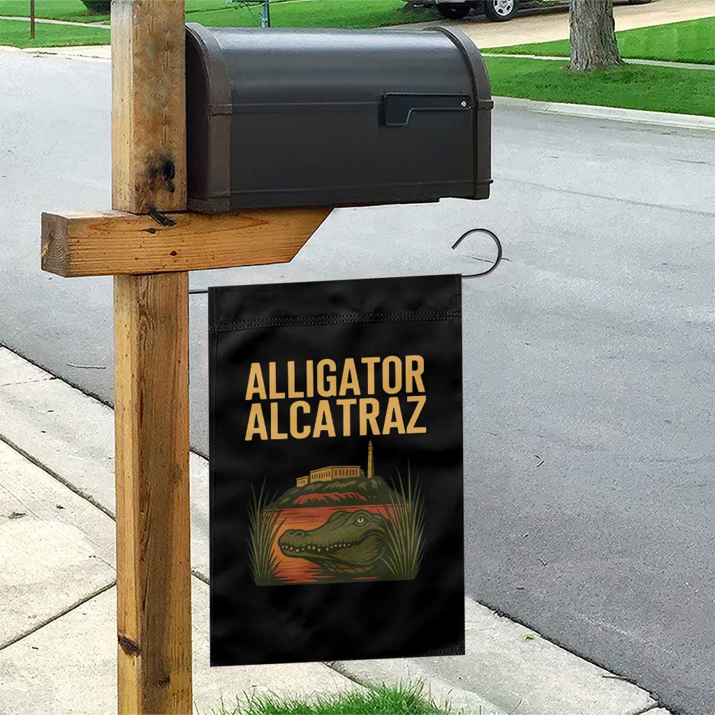 Alligator Alcatraz Florida Garden Flag Political Swamp Prison Dark Humor - Wonder Print Shop