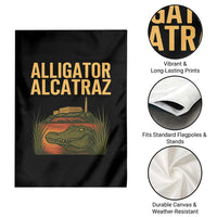 Alligator Alcatraz Florida Garden Flag Political Swamp Prison Dark Humor - Wonder Print Shop