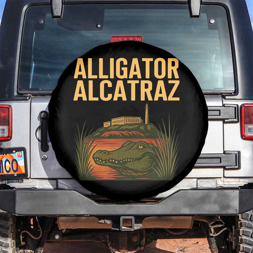 Alligator Alcatraz Florida Spare Tire Cover Political Swamp Prison Dark Humor - Wonder Print Shop
