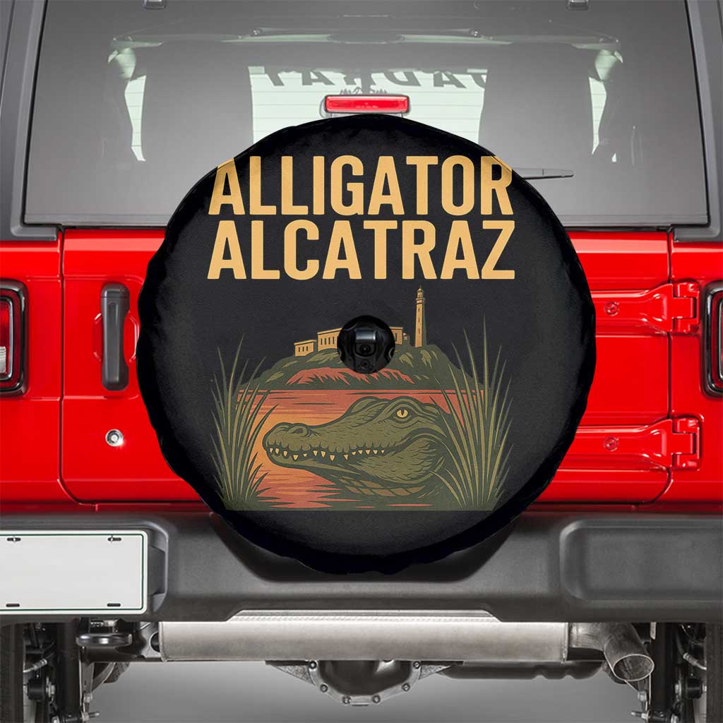 Alligator Alcatraz Florida Spare Tire Cover Political Swamp Prison Dark Humor - Wonder Print Shop
