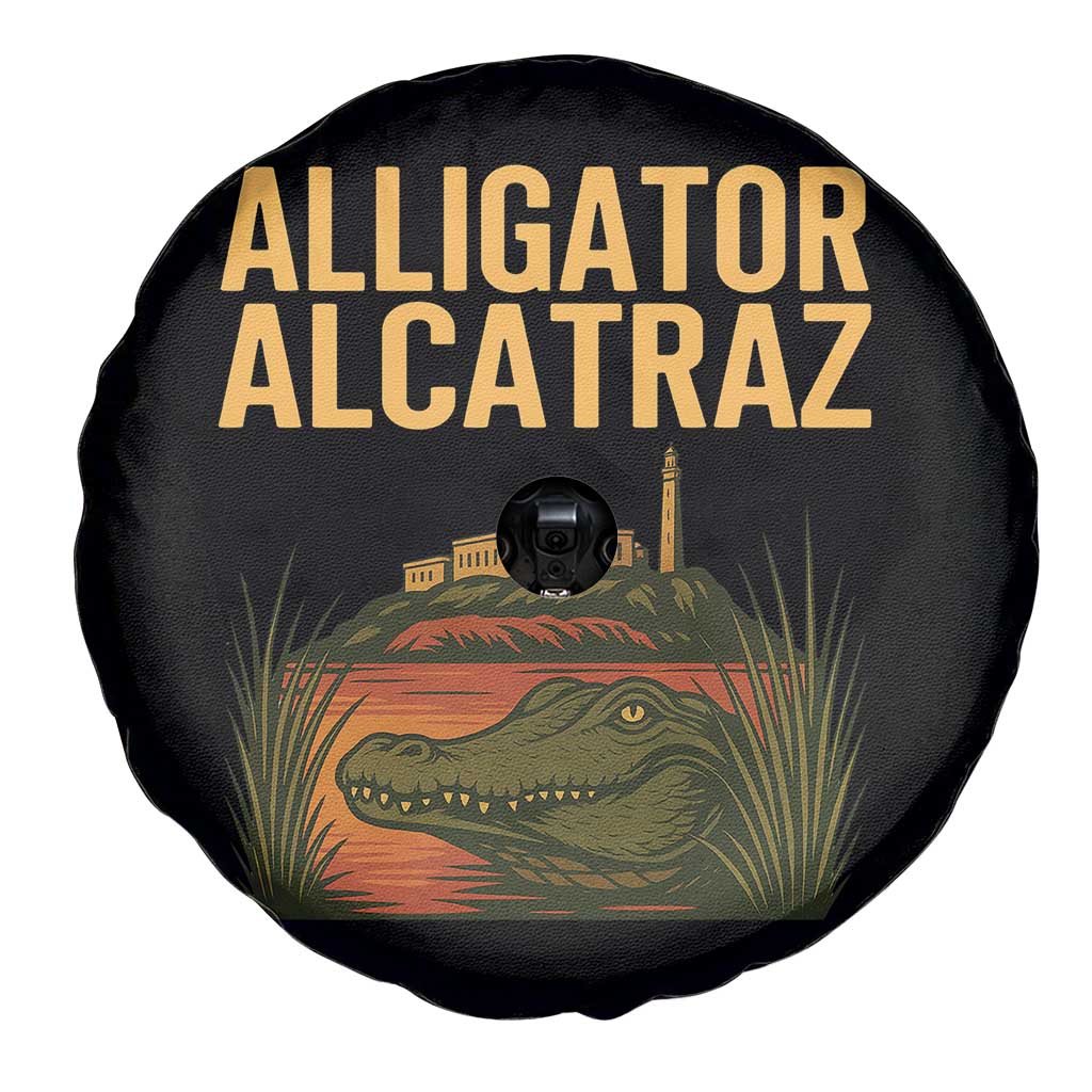Alligator Alcatraz Florida Spare Tire Cover Political Swamp Prison Dark Humor - Wonder Print Shop