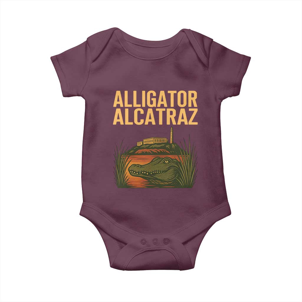 Alligator Alcatraz Florida Baby Onesie Political Swamp Prison Dark Humor - Wonder Print Shop