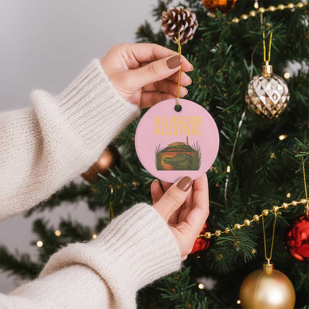 Alligator Alcatraz Florida Ceramic Ornament Political Swamp Prison Dark Humor - Wonder Print Shop