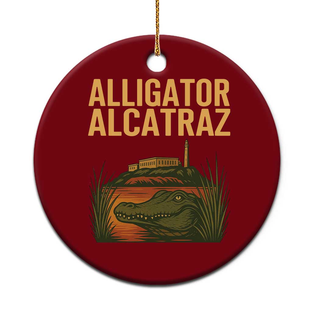 Alligator Alcatraz Florida Ceramic Ornament Political Swamp Prison Dark Humor - Wonder Print Shop