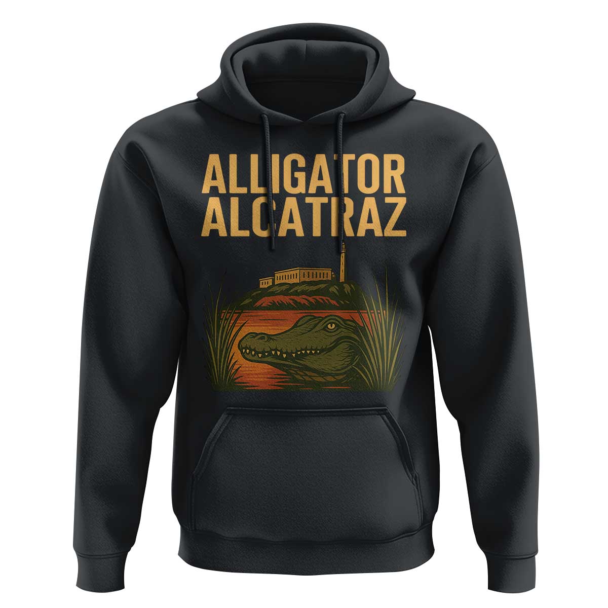 Alligator Alcatraz Florida Hoodie Political Swamp Prison Dark Humor - Wonder Print Shop
