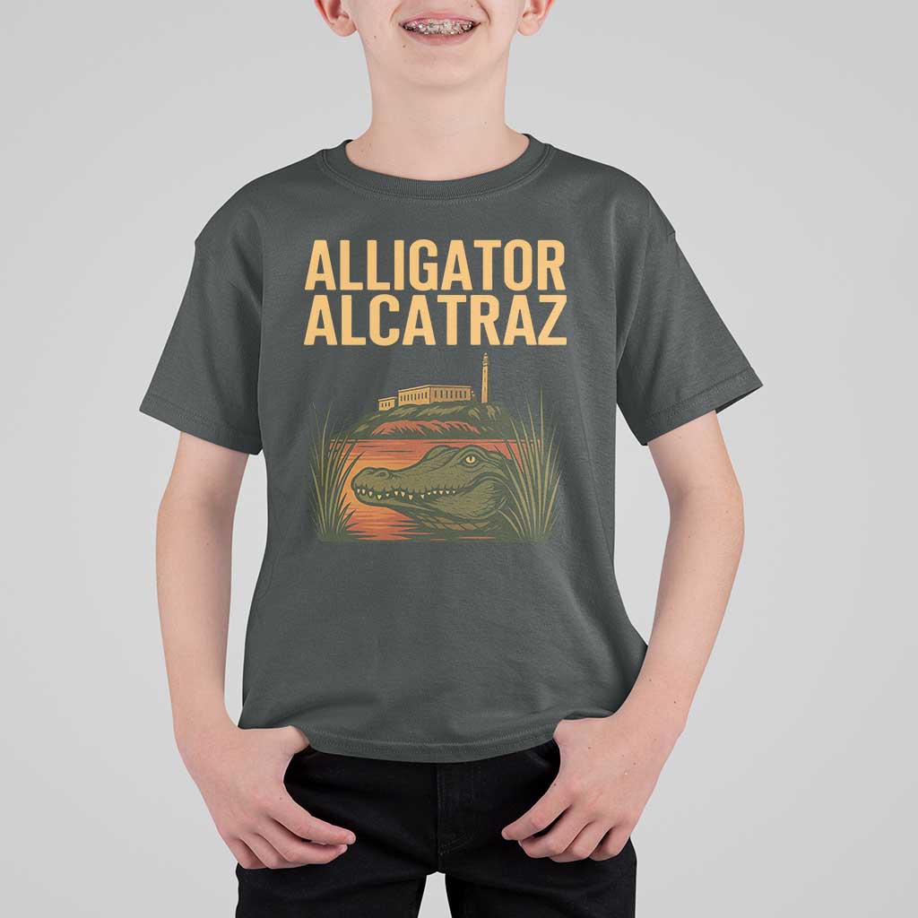Alligator Alcatraz Florida T Shirt For Kid Political Swamp Prison Dark Humor - Wonder Print Shop