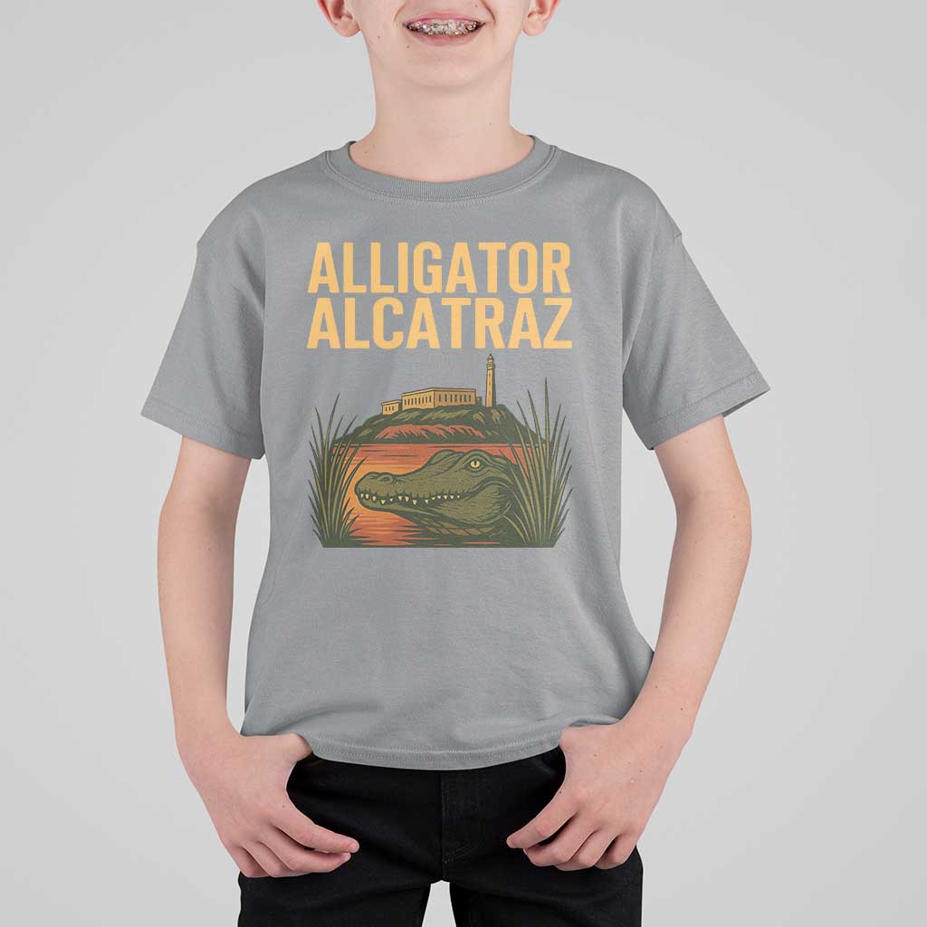 Alligator Alcatraz Florida T Shirt For Kid Political Swamp Prison Dark Humor - Wonder Print Shop