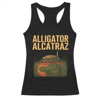 Alligator Alcatraz Florida Racerback Tank Top Political Swamp Prison Dark Humor - Wonder Print Shop