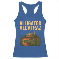 Alligator Alcatraz Florida Racerback Tank Top Political Swamp Prison Dark Humor - Wonder Print Shop