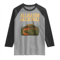 Alligator Alcatraz Florida Raglan Shirt Political Swamp Prison Dark Humor - Wonder Print Shop