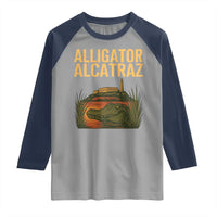 Alligator Alcatraz Florida Raglan Shirt Political Swamp Prison Dark Humor - Wonder Print Shop