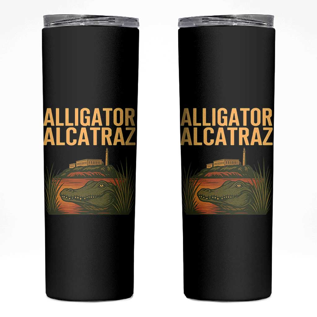 Alligator Alcatraz Florida Skinny Tumbler Political Swamp Prison Dark Humor - Wonder Print Shop