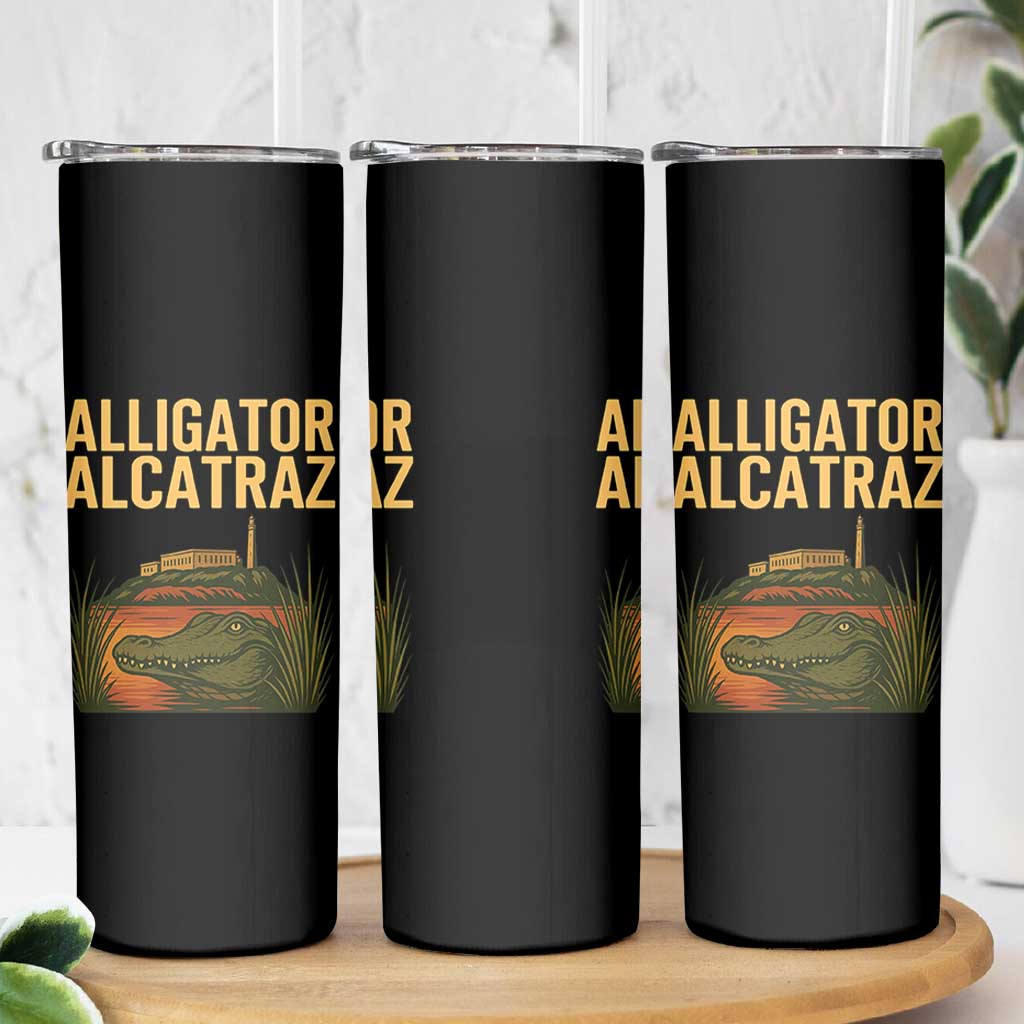 Alligator Alcatraz Florida Skinny Tumbler Political Swamp Prison Dark Humor - Wonder Print Shop
