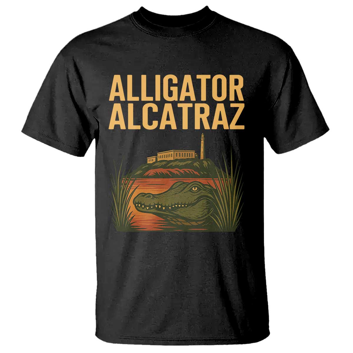 Alligator Alcatraz Florida T Shirt Political Swamp Prison Dark Humor - Wonder Print Shop