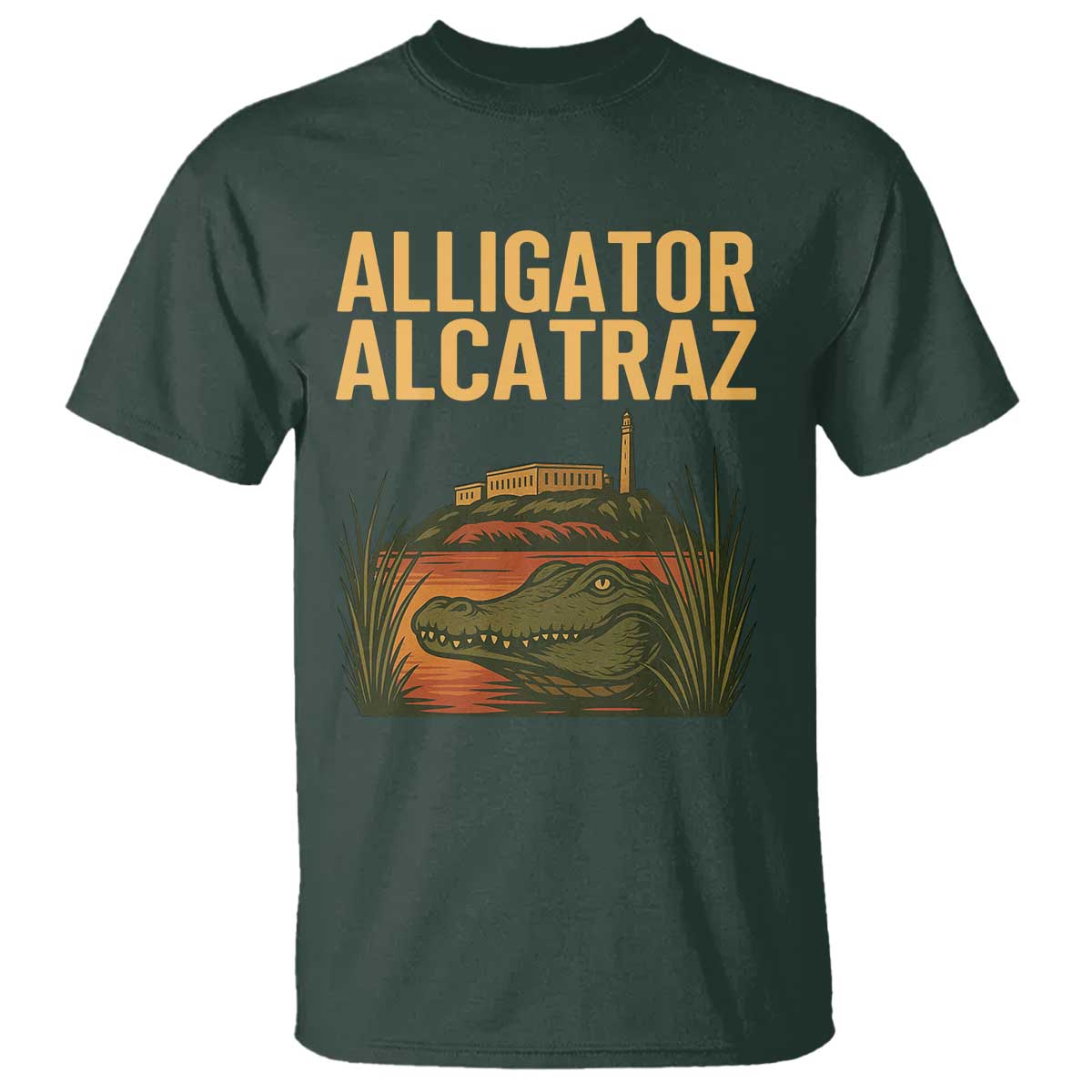 Alligator Alcatraz Florida T Shirt Political Swamp Prison Dark Humor - Wonder Print Shop