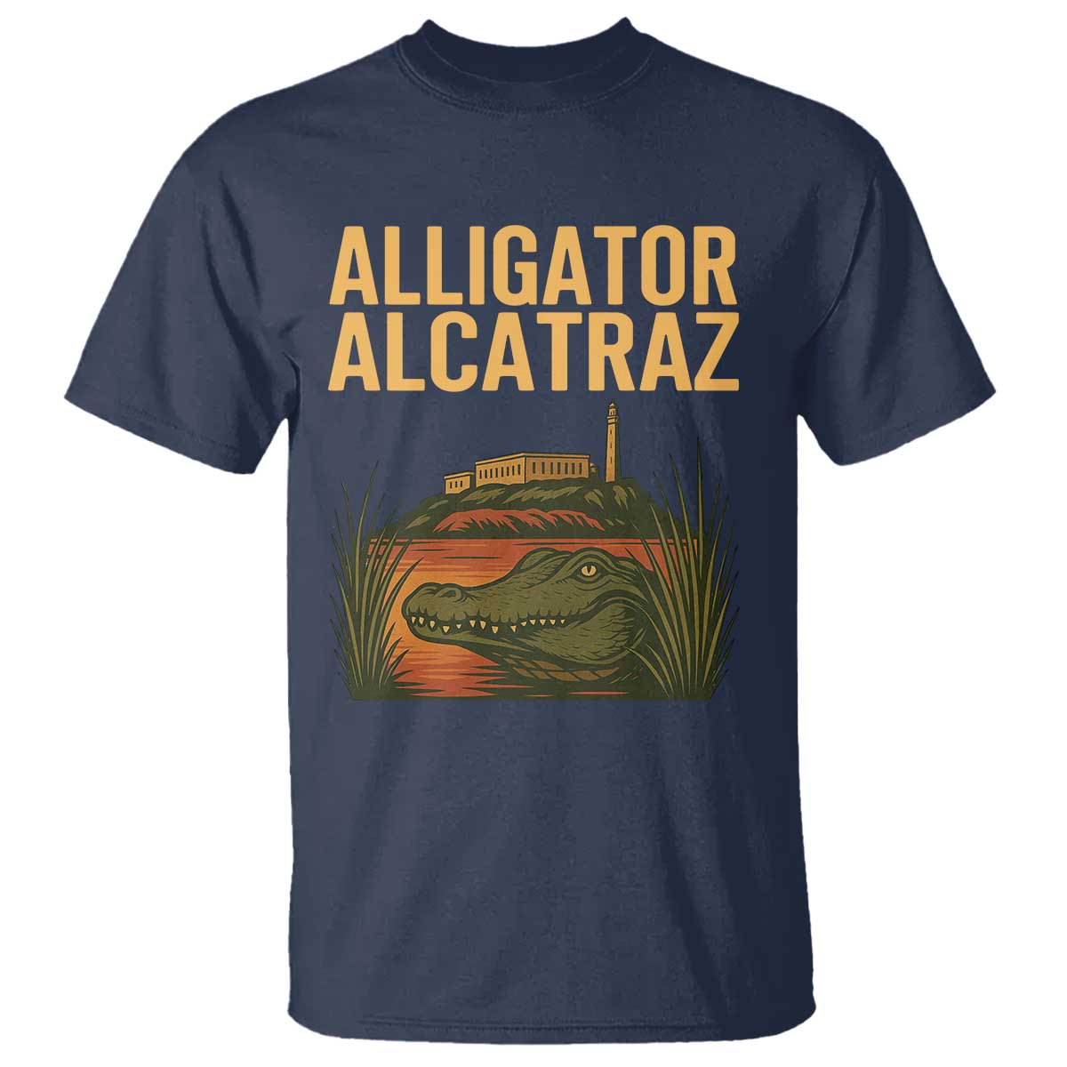 Alligator Alcatraz Florida T Shirt Political Swamp Prison Dark Humor - Wonder Print Shop