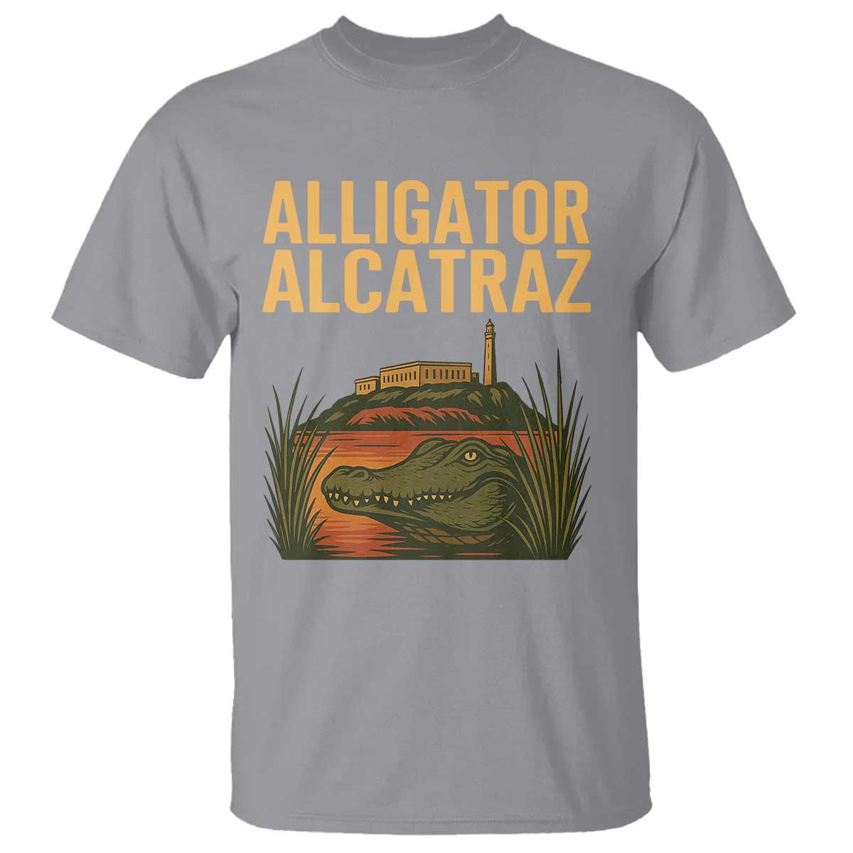Alligator Alcatraz Florida T Shirt Political Swamp Prison Dark Humor - Wonder Print Shop