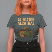 Alligator Alcatraz Florida T Shirt For Women Political Swamp Prison Dark Humor - Wonder Print Shop