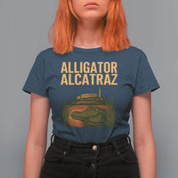 Alligator Alcatraz Florida T Shirt For Women Political Swamp Prison Dark Humor - Wonder Print Shop