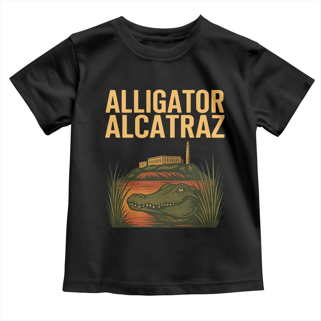Alligator Alcatraz Florida Toddler T Shirt Political Swamp Prison Dark Humor - Wonder Print Shop