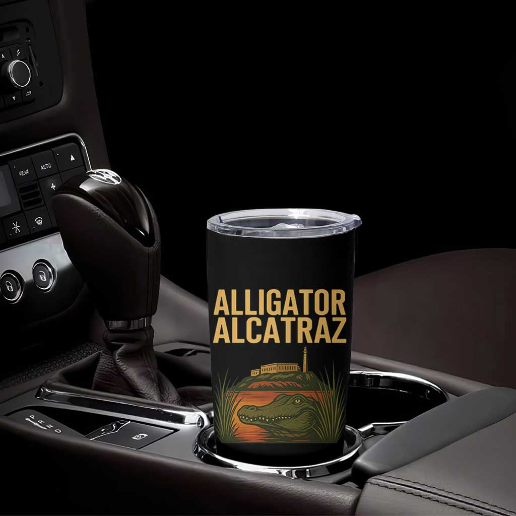 Alligator Alcatraz Florida Tumbler Cup Political Swamp Prison Dark Humor - Wonder Print Shop