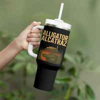 Alligator Alcatraz Florida Tumbler With Handle Political Swamp Prison Dark Humor - Wonder Print Shop