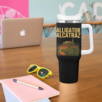 Alligator Alcatraz Florida Tumbler With Handle Political Swamp Prison Dark Humor - Wonder Print Shop