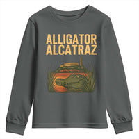 Alligator Alcatraz Florida Youth Sweatshirt Political Swamp Prison Dark Humor - Wonder Print Shop