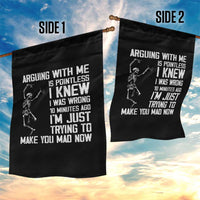 Funny Skeleton Sarcastic Garden Flag Arguing With Me Is Pointless Smartmouths - Wonder Print Shop